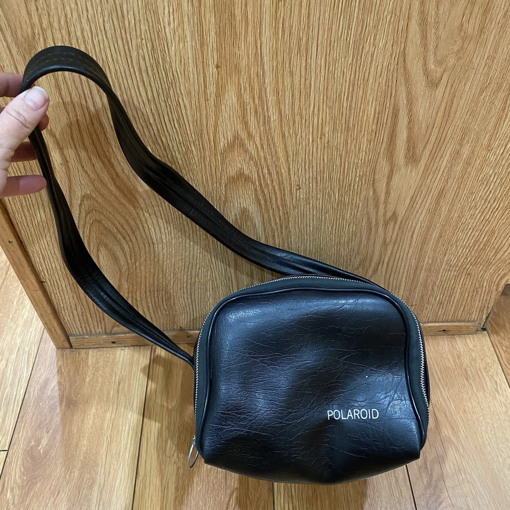 Vintage Polaroid Instant Camera Bag 600 Camera Bag Black Faux Leather CASE ONLY